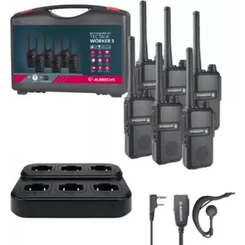 Albrecht Tectalk Worker 3 PMR446 rāciju komplekts – 6 radioaparāti ar instrumentu kasti