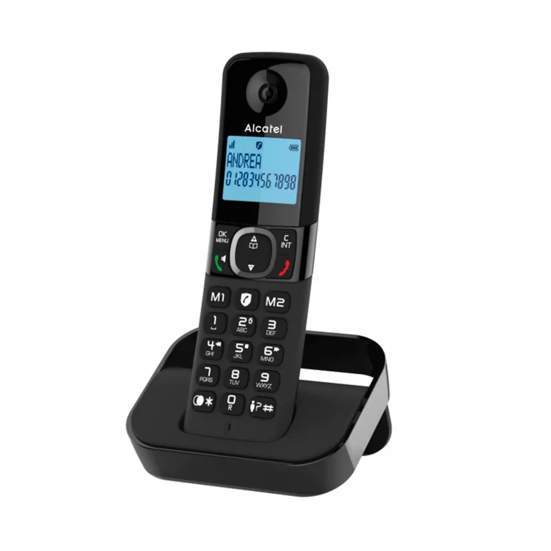 ALCATEL F860 EU DECT bezvadu tālrunis ar atbildētāju, melns ATL1423396