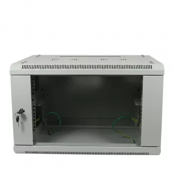 ALLNET 19 inch Sienas skapis 6U 600x600mm Gaiši Pelēks Flat Pack SMA Series