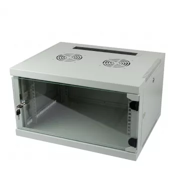 ALLNET 19 inch sienas tīkla skapis 4U 1-detaļas 594x541mm gaiši pelēks SMQ sērija