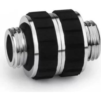 Alphacool Apex Grip Double Nipple Adapter G1/4 vītne uz vītni, rotējošs, hromēts 14918