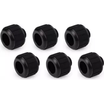 Alphacool Apex Grip HardTube kompresijas savienojums 13mm G1/4 - Deep Black, 6 gab.