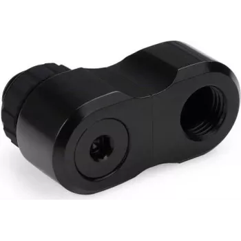 Alphacool Apex Grip Offset Adapter 27mm Dual 90° G1/4 vīriešu uz sieviešu grozāmais melns 14814
