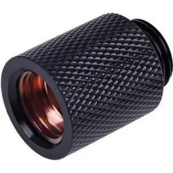 Alphacool HF pagarinājuma savienotājs G1/4 uz G1/4, 20 mm, dziļi melns (17221)
