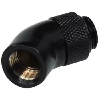 Alphacool HF 45° rotējošais leņķa adapters G1/4 vītne uz G1/4 vītni - Deep Black 17051