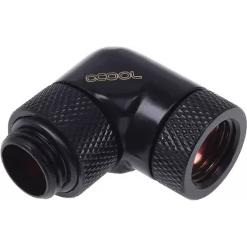 Alphacool HF 90° rotējošais adapters G1/4 vīrišķais uz G1/4 sievišķo - Deep Black 17057