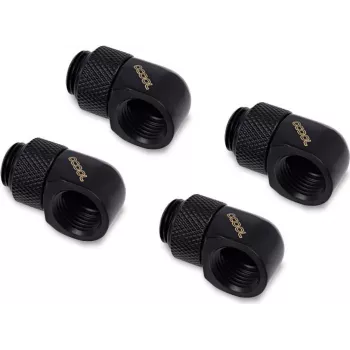Alphacool HF G1/4 uz 13mm (1/2 collas) barb savienotājs, misiņš, dziļi melns, 4 gab. (17615)