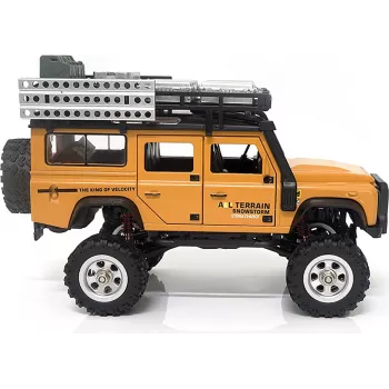 AMEWI D90X28 metāla rāmja rāpotājs 4WD RC auto 1:28 dzeltens