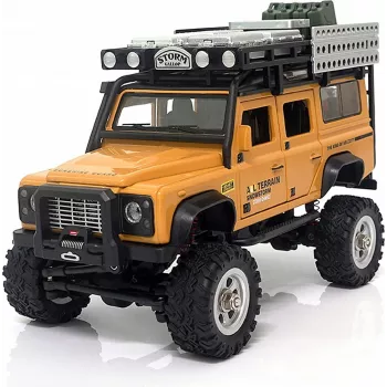AMEWI D90X28 metāla rāmja rāpotājs 4WD RC auto 1:28 dzeltens