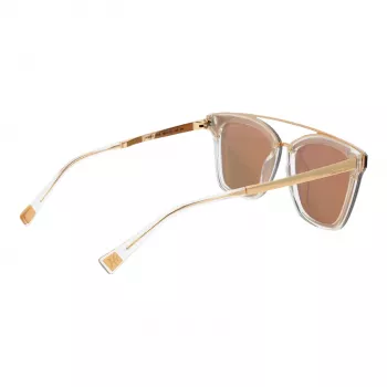 ANA HICKMANN HI9081-66T03 Sieviešu tauriņveida saulesbrilles, zelta rāmis, brūnas gradienta lēcas 66mm