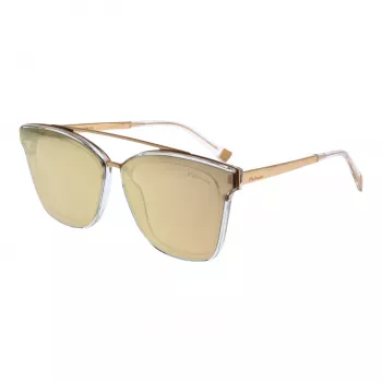 ANA HICKMANN HI9081-66T03 Sieviešu tauriņveida saulesbrilles, zelta rāmis, brūnas gradienta lēcas 66mm