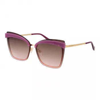 ANA HICKMANN Sieviešu saulesbrilles AH3177-6404E Zelts Gradients Brūna lēca 64mm