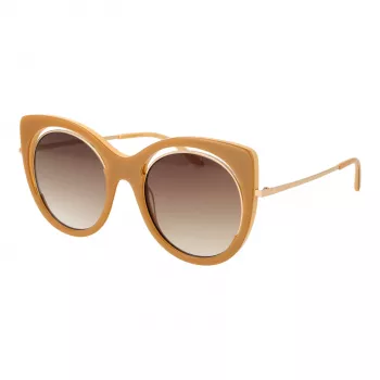 ANA HICKMANN Sieviešu saulesbrilles AH9265-54H02 Havana Acetāta Kvadrātveida Rāmis Brūnas Gradienta Lēcas 54mm