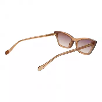 ANA HICKMANN Sieviešu saulesbrilles AH9278-64T03 Zelts/Brūns Gradienta Butterfly Metāla Rāmis