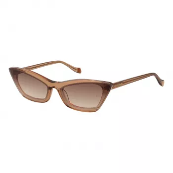ANA HICKMANN Sieviešu saulesbrilles AH9278-64T03 Zelts/Brūns Gradienta Butterfly Metāla Rāmis