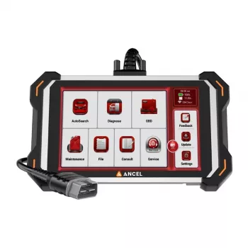 ANCEL DS600 Elite OBD2 diagnostikas skeneris ar 8 inch skārienekrānu, pilnu sistēmas skenēšanu un 30+ servisa funkcijām