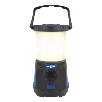 ANSMANN CL600B ar baterijām darbināma kempinga laterna - Melna/Zila - ABS - Pakaramais āķis - IPX4 - 600 lūmeni