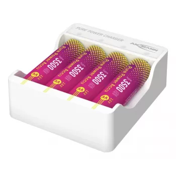 ANSMANN PurePower Set AA lādētājs ar 4x AA 2100mAh NiMH baterijām