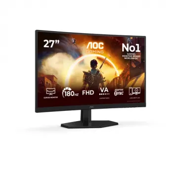 AOC C27G42FE - 68.6 cm (27 inch) Full HD Curved VA monitors, 180Hz, 4ms, HDR10, HDMI/DisplayPort, VESA