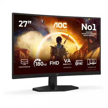 AOC C27G42FE - 68.6 cm (27 inch) Full HD Curved VA monitors, 180Hz, 4ms, HDR10, HDMI/DisplayPort, VESA