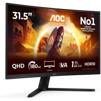 AOC CQ32G4 31,5 inch Curved QHD Gaming Monitor, 165Hz, 1ms, VA, FreeSync Premium, HDR10