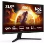 AOC CQ32G4 31.5 inch Curved QHD Gaming Monitor, 165Hz, 1ms, VA, FreeSync Premium, HDR10