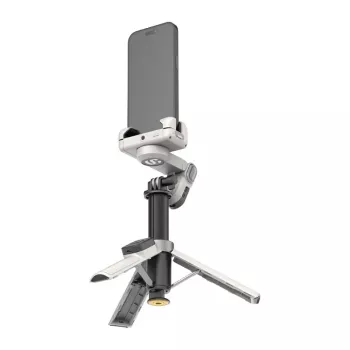 AOCHUAN M3 Pro Gimbal AI Statyw Selfie Stick 180cm ar LED lampu un RGB apgaismojumu Melns