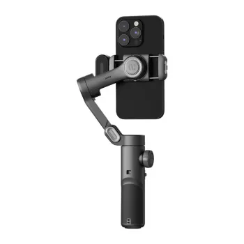 AOCHUAN Smart XE 3-Assu Gimbal Stabilizer ar AI izsekošanu un žestu vadību viedtālrunim, Melns