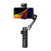 AOCHUAN Smart XE 3-Assu Gimbal Stabilizer ar AI izsekošanu un žestu vadību viedtālrunim, Melns