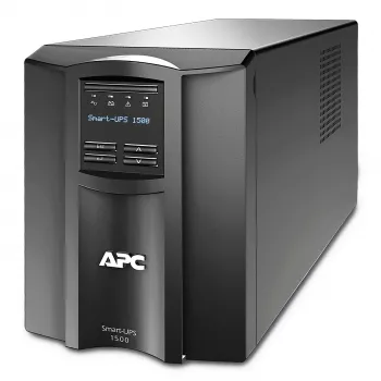 APC Smart-UPS SMT1500ICR Line-Interactive UPS, 750 VA/500 W, Tower, 6x IEC C13, LCD, SmartConnect
