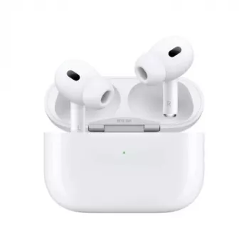 Apple AirPods Pro (2nd Generation) ar MagSafe uzlādes futrāli (USB-C) – balts, aktīvā trokšņu slāpēšana un Bluetooth 5.3