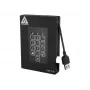 Apricorn Aegis Padlock Fortress A25-3PL256-500F ārējais cietais disks 500GB - USB 3.2 Gen 1 - AES 256 bitu aparatūras šifrēšana - Melns