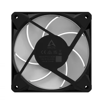 Arctic BioniX P12 A-RGB 120mm PWM ventilators ar Daisy Chain, 400-2300 RPM, 77.6 CFM, Melns