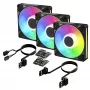 Arctic BioniX P14 A-RGB 140mm PWM Ventilators 3-Pack - Melns - Addressable RGB, 2500 RPM, 186 m³/h