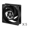 ARCTIC P8 PWM PST 80 mm ventilators 5 gab. - melns/balts
