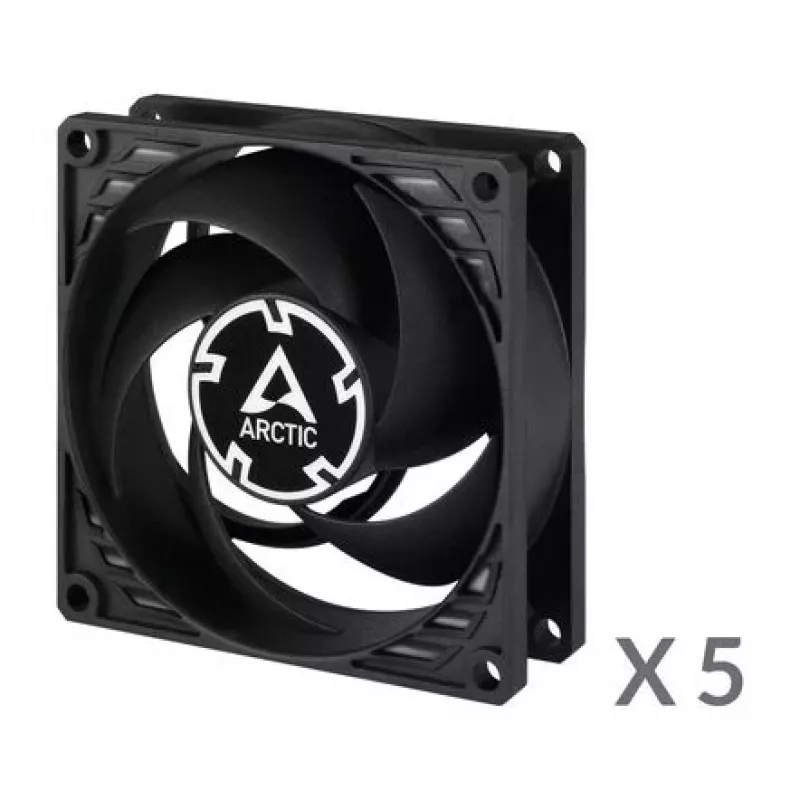 ARCTIC P8 PWM PST 80 mm ventilators 5 gab. - melns/balts