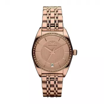 ARMANI AR0381 Sieviešu kvarca pulkstenis 31mm nerūsējošais tērauds sudraba ciparnīca divkrāsu rokassprādze