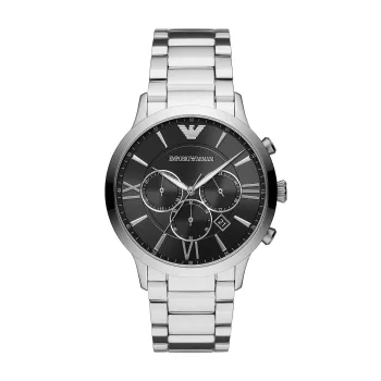 Armani AR11208 Vīriešu Hronogrāfa Pulkstenis 44mm Zils Ciparnīca Brūna Āda