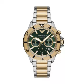 Armani AR11586 vīriešu hronogrāfa pulkstenis ar kvarca mehānismu, 43 mm, zils ciparnīca, nerūsējošais tērauds