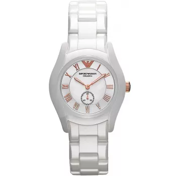 ARMANI AR1418 Sieviešu kvarca pulkstenis 28mm balta keramika