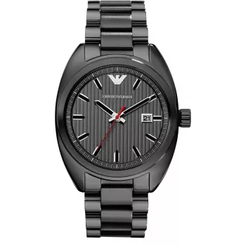 Armani AR5910 Vīriešu hronogrāfa pulkstenis, 44 mm, melns jonu pārklājums, nerūsējošais tērauds