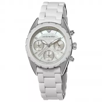 ARMANI AR5941 Sieviešu rozā zelta tērauda hronogrāfa pulkstenis 35mm
