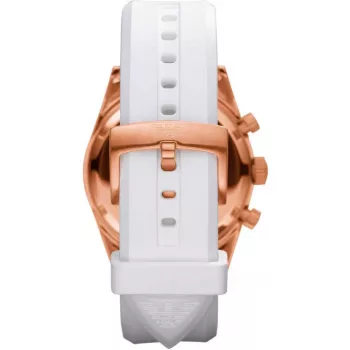ARMANI AR5979 Unisex Quartz Chronograph Pulkstenis 43mm Nerūsējošais Tērauds Melns Ciparnīca