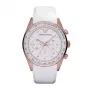 ARMANI AR5979 Unisex Quartz Chronograph Pulkstenis 43mm Nerūsējošais Tērauds Melns Ciparnīca