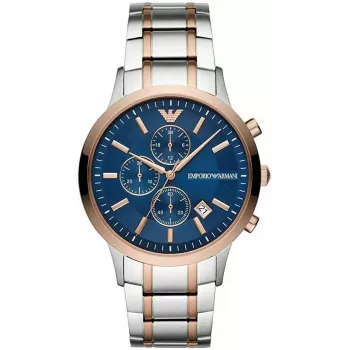 ARMANI AR80025 Vīriešu Hronogrāfa Pulkstenis 43mm Nerūsējošais Tērauds Zils Ciparnīca