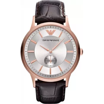 Armani AR9101L vīriešu kvarca analogs pulkstenis 33mm melns ciparnīca ādas siksniņa