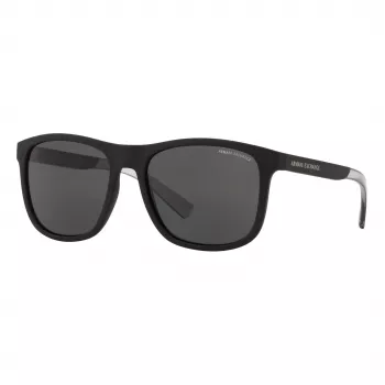 Armani Exchange AX4049SF 81808 vīriešu saulesbrilles – matēts melns rāmis, pelēkas lēcas, 57 mm
