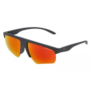 ARMANI EXCHANGE AX4123S82946Q Vīriešu Taisnstūra Saulesbrilles Matēti Melnas Tumši Pelēkas 62mm