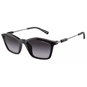 Armani Exchange AX4146SU81588 Sieviešu Saulesbrilles - Caurspīdīgi Pelēks Rāmis, Pelēkas Gradienta Lēcas, 53mm