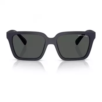 Armani Exchange AX4147S 610587 Vīriešu Saulesbrilles - Matēts Melns Rāmis, Tumši Pelēkas Lēcas, 56 mm